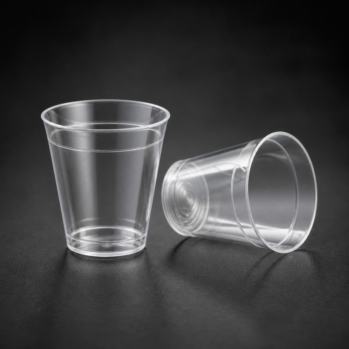 0,50 CC Shot Bardağı — şeffaf sert plastik bardak